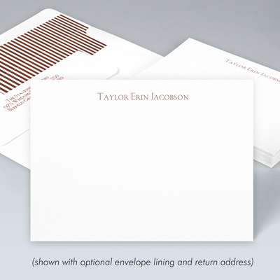Taylor Flat Correspondence Cards - Raised Ink